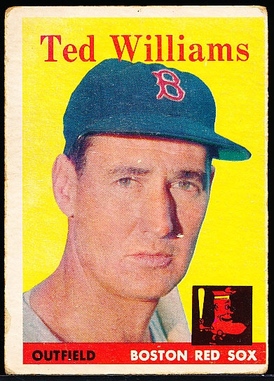 1958 Topps Baseball- #1 Ted Williams, Red Sox