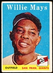 1958 Topps Baseball- #5 Willie Mays, Giants