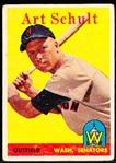 1958 Topps Baseball- #58 Schult, Washington- Yellow Team