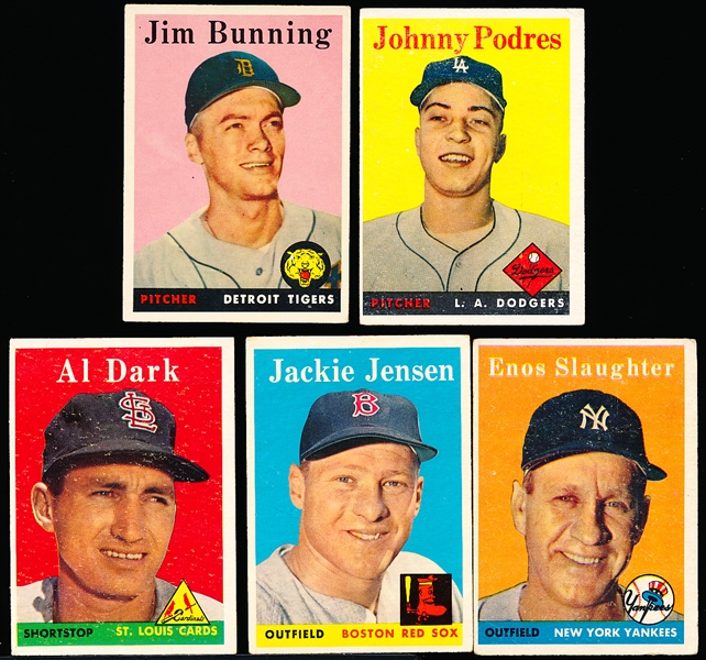 1958 Topps Baseball- 5 Diff