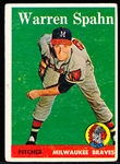 1958 Topps Baseball- #270 Warren Spahn, Braves