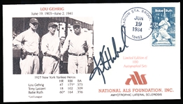 Autographed June 19, 1984 Lou Gehrig National ALS Foundation, Inc. Cachet- Signed by Kent Hrbek