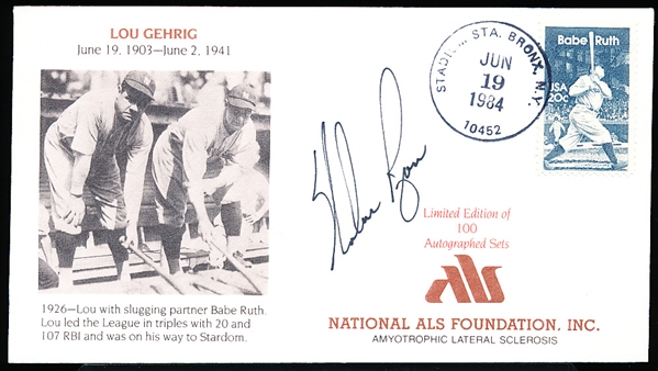 Autographed June 19, 1984 Lou Gehrig National ALS Foundation, Inc. Cachet- Signed by Nolan Ryan