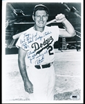 Autographed Chuck Connors Los Angeles Dodgers MLB B/W 8” x 10” Photo- SGC Certified