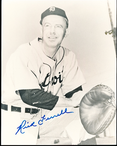 Autographed Rick Ferrell Detroit Tigers MLB B/W 8” x 10” Photo
