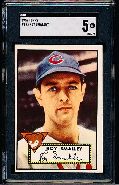 1952 Topps Baseball- #173 Roy Smalley, Cubs- SGC 5 (Ex)