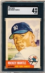 1953 Topps Baseball- #82 Mickey Mantle, Yankees- SGC 4 (Vg-Ex)