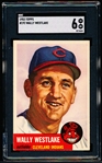 1953 Topps Baseball- #192 Wally Westlake, Cleveland- SGC 6 (Ex-Nm)