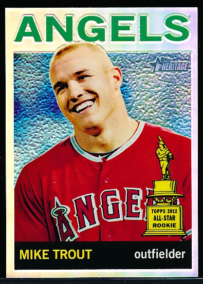 2013 Topps Heritage Bsbl. “Chrome Refractor” #HC10 Mike Trout, Angels- #27/564.