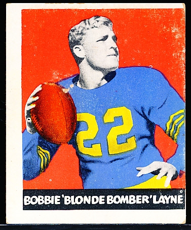 1948 Leaf Fb- #6 Bobby Layne, Bears- Rookie! – Yellow Pants