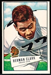 1952 Bowman Large Football- #76 Herman Clark, Bears