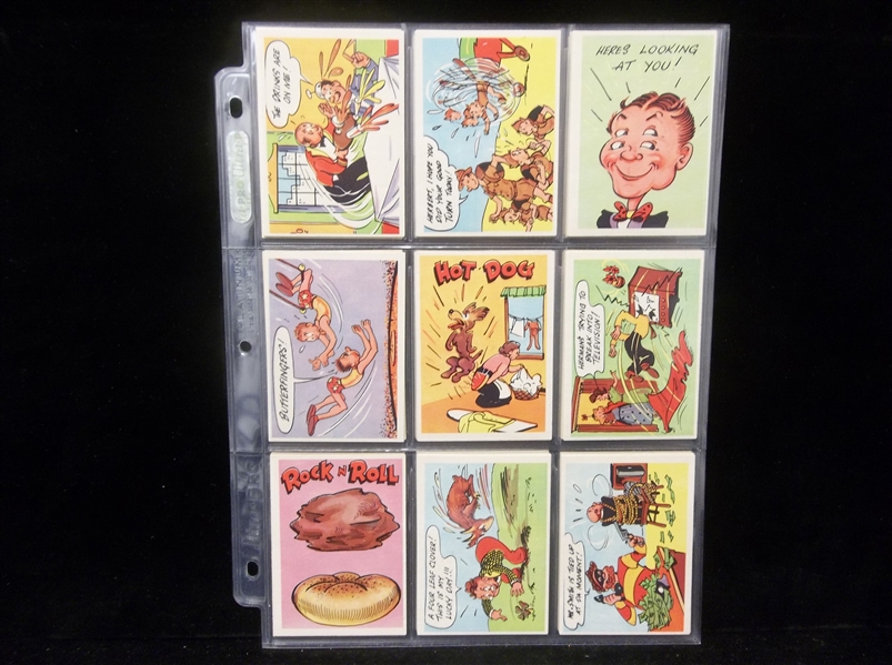 1957 Topps “Goofy Series Postcards” Complete Set of 60 in Pages