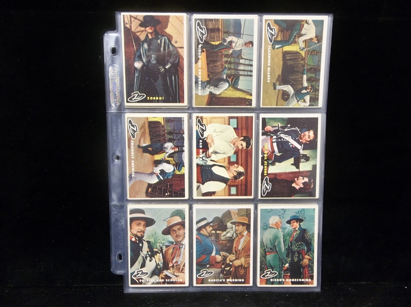 1958 Topps “Zorro” Complete Set of 88 in Pages