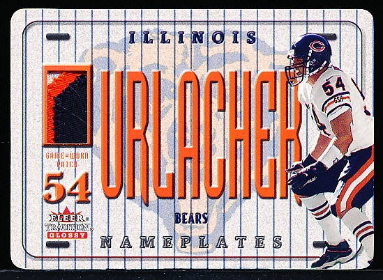 2001 Fleer Tradition Glossy Ftbl.- “Nameplates Patch”- Brian Urlacher, Bears