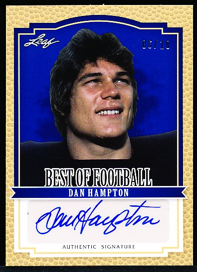 2012 Leaf Legends of Sport- “Best of Football Autographs”- #BA-DH1 Dan Hampton- #06/10 Made!