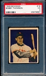 1949 Bowman Bb- #18 Bobby Thomson, Giants- PSA VG 3 