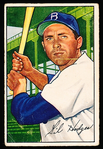 1952 Bowman Bb- #80 Gil Hodges, Dodgers