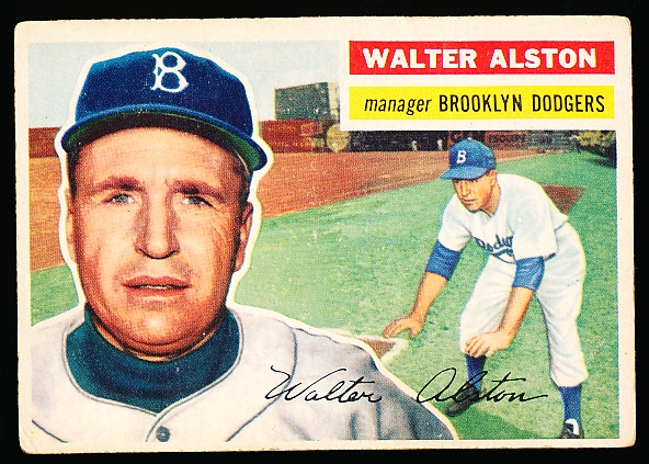 1956 Topps Bb- #8 Walt Alston, Dodgers