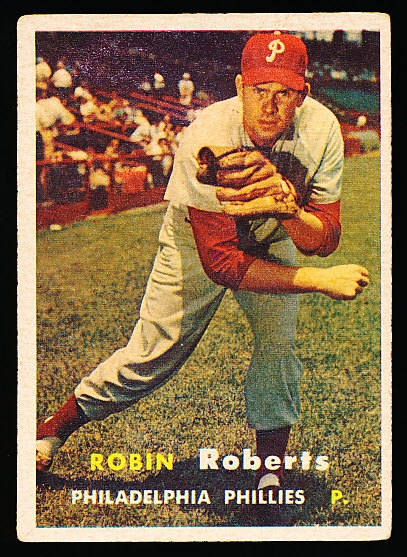 1957 Topps Bb- #15 Robin Roberts, Phillies