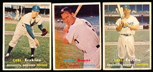1957 Topps Bb- 3 Cards