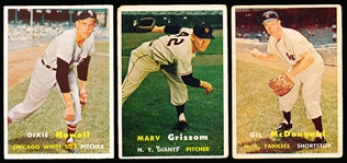 1957 Topps Bb- 4 Cards