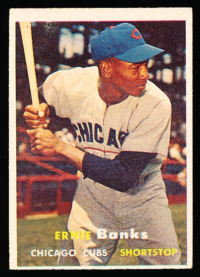 1957 Topps Bb- #55 Ernie Banks, Cubs