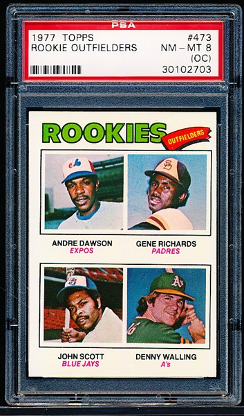 1977 Topps Baseball- #473 Andre Dawson RC- PSA Nm-Mt 8 (OC)
