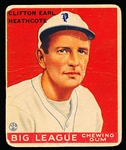 1933 Goudey Baseball- #115 Heathcote, Phillies