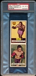 1951 Topps Ringside Boxing- 2 Card Panel- #31 Jersey Joe Walcott/ #37 Eugene Hairston- PSA Ex-Mt 6 