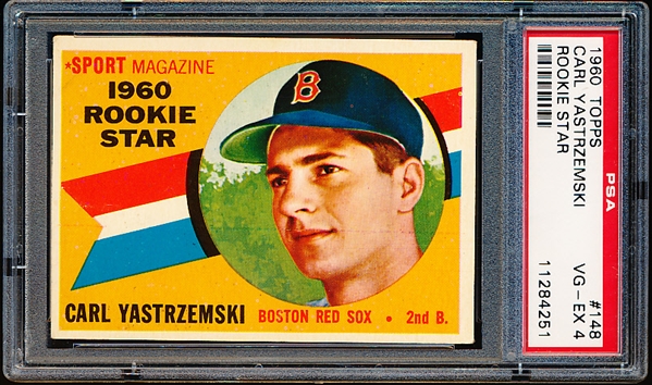 1960 Topps Baseball- #148 Carl Yastrzemski RC- PSA Vg-Ex 4