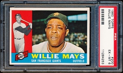 1960 Topps Baseball- #200 Willie Mays, Giants- PSA Ex-Mt 6