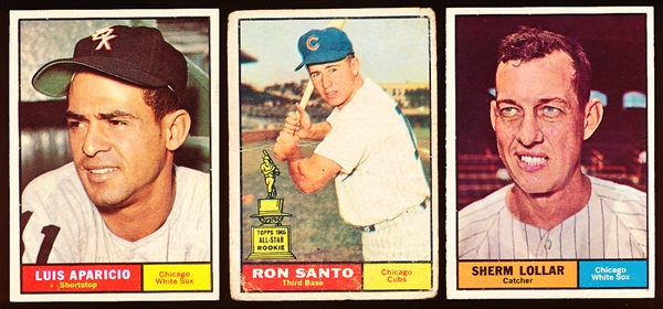 1961 Topps Bb- 9 Cards