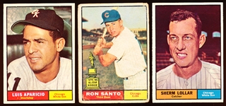 1961 Topps Bb- 9 Cards