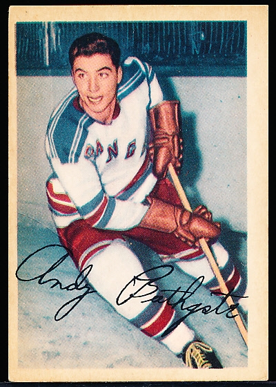 1953-54 Parkhurst Hockey- #56 Andy Bathgate RC, Rangers