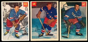 1954-55 Parkhurst Hockey- 4 Diff NY Rangers