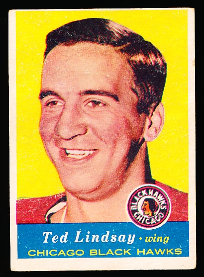 1957-58 Topps Hockey- #21 Ted Lindsay, Black Hawks