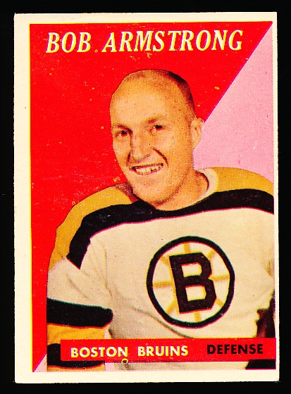 1958-59 Topps Hockey- #1 Armstrong, Bruins