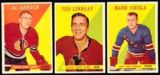1958-59 Topps Hockey- 3 Diff