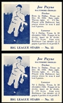 1950 V362 Big League Stars- #15 Joe Payne, Baltimore- 2 Cards