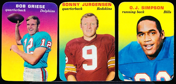 1970 Topps Fb “Super Glossy”- 9 Diff
