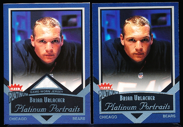 2002 Fleer Platinum Ftbl. “Platinum Portraits” #PP-BU Brian Urlacher- 2 Diff. Cards
