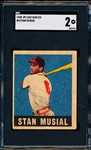 1948-49 Leaf Baseball- #4 Stan Musial, Cardinals- SGC 2 (Good)