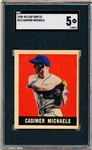 1948-49 Leaf Baseball- #13 Casimer Michaels, Chicago White Sox- SP- SGC 5 (Ex)