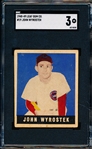1948-49 Leaf Baseball- #19 John Wyrostek, Cinc Reds- SP!- SGC 3 (Vg)