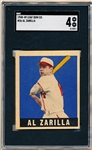 1948 -49 Leaf Baseball- #36 Al Zarilla, St. Louis Browns- SP- SGC 4 (Vg-Ex)