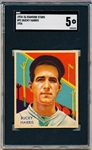 1934-36 Diamond Stars Baseball- #91 Bucky Harris, Washington- 1936 Blue Back- SGC 5 (Ex)