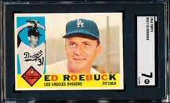 1960 Topps Baseball- #519 Ed Roebuck, Dodgers- SGC 7 (NM)