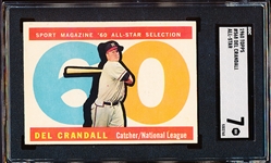 1960 Topps Baseball- #568 Del Crandall All Star- SGC 7 (NM)