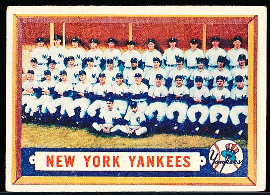 1957 Topps Bb- #97 New York Yankees Team