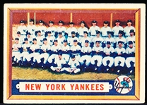 1957 Topps Bb- #97 New York Yankees Team
